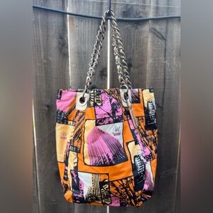 COACH Parker Multicolor NYC Graphic Nylon Tote - never used